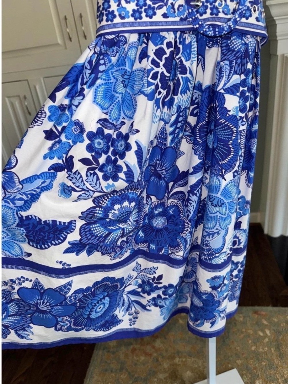 Joie White and Blue Floral Mini Sundress - Picture 6 of 9